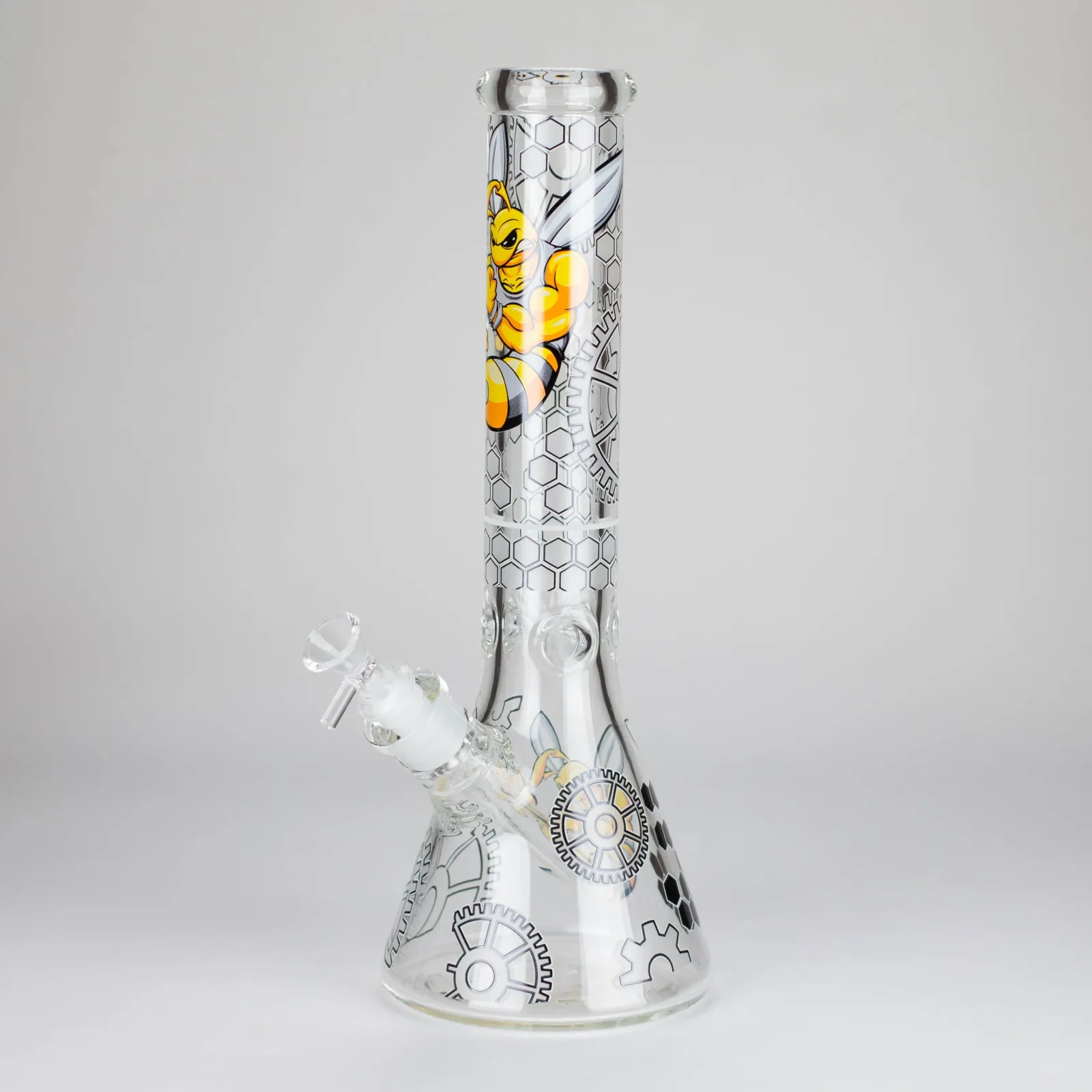 14" Glass Bong W/ Cartoon Bee Design