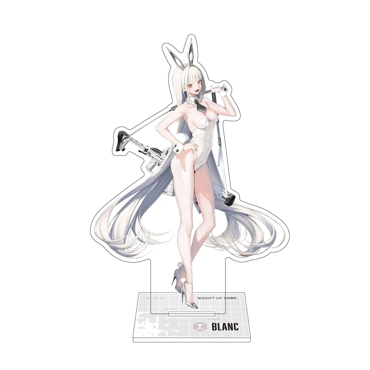 Algernon Products Nikke Acrylic Stand White 118x41-92mm Display Accessory