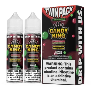 CANDY KING BubbleGum Collection – Strawberry Watermelon – 120ML E-Liquid (2x60mL Twin Pack)
