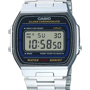 Casio Collection A164Wa-1QJH Men's Silver Watch Water Resistant Digital Timer