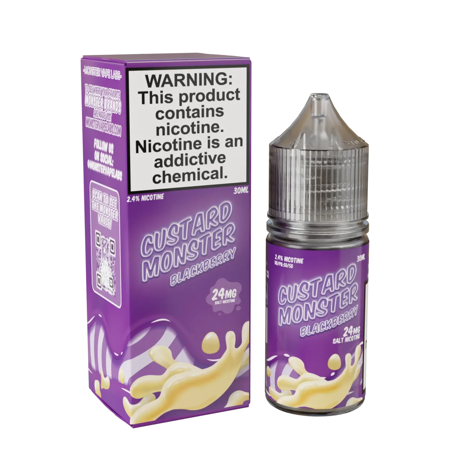 Custard Monster Salt – Blackberry – 30ML E-Liquid