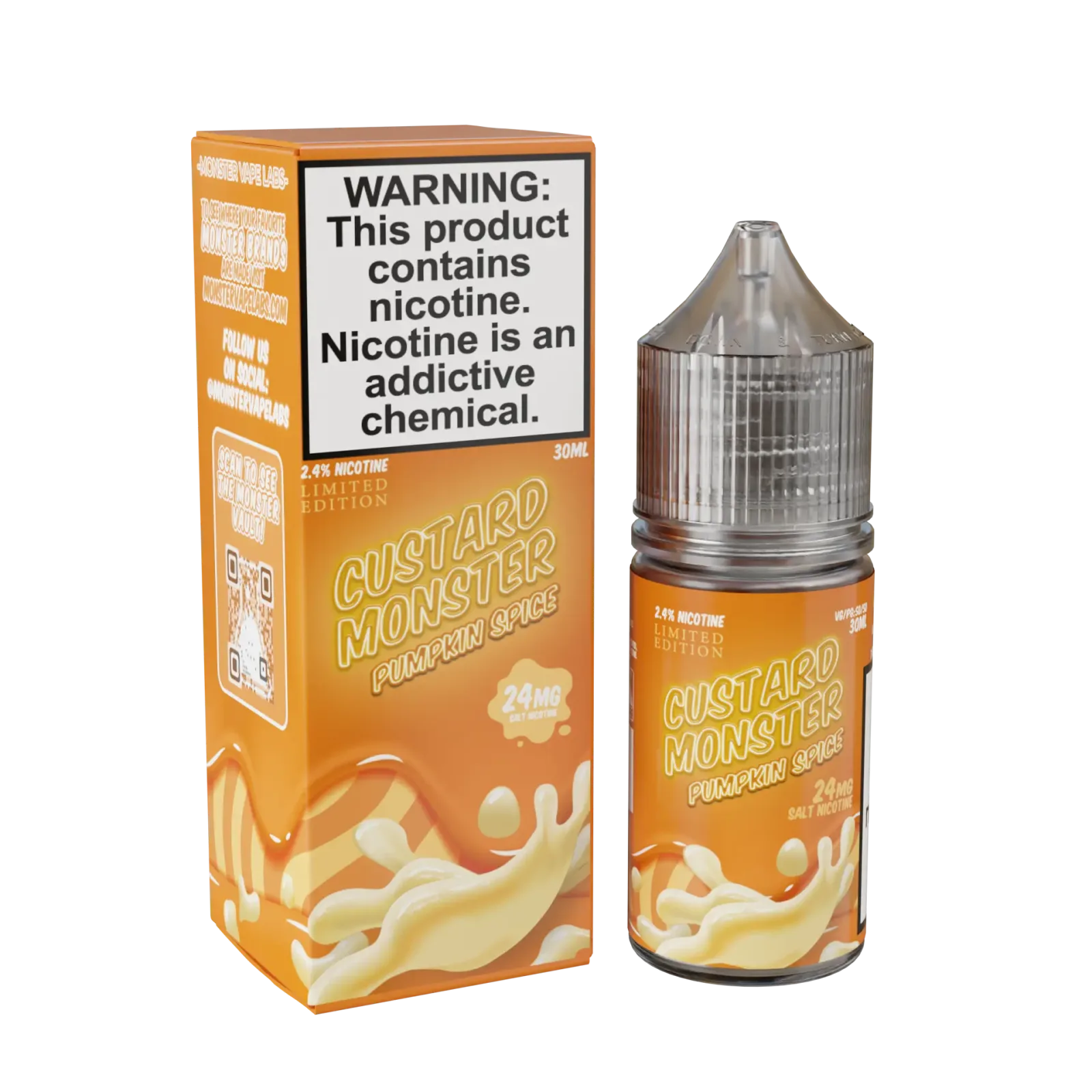 Custard Monster Salt – Pumpkin Spice – 30ML E-Liquid