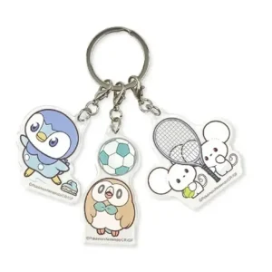 Marimocraft Pokemon Peace 3 Pc Acrylic Keychain Sports Set