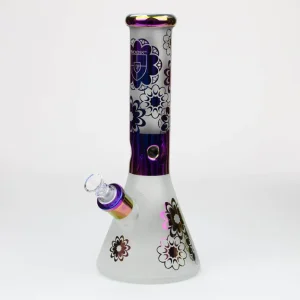 PHOENIX STAR - 12.5" Sandblast & Electroplated Glass Bong
