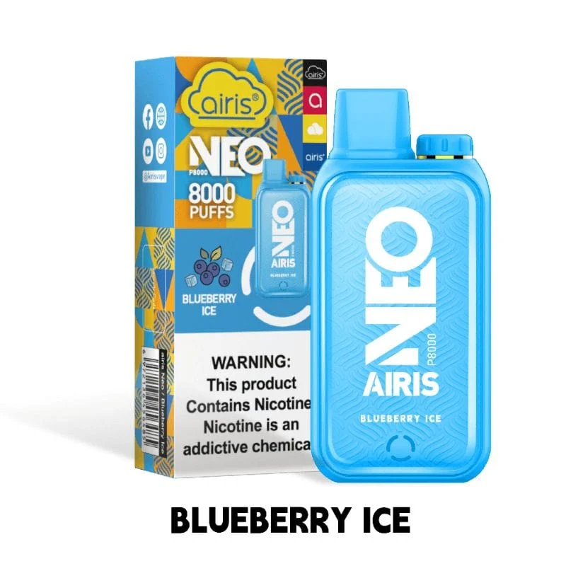 Airis Neo P8000 Disposable Vape (5%, 8000 Puffs) - Blueberry Ice