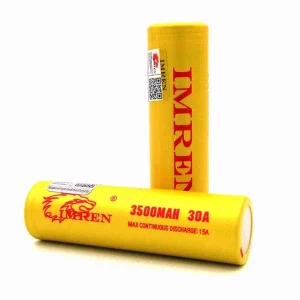 Imren 3500mAh (30A) 18650 Battery Singles (Yellow)