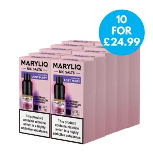 Box Of 10 – MaryLiq by Lost Mary E-Liquid 10mg (1%)