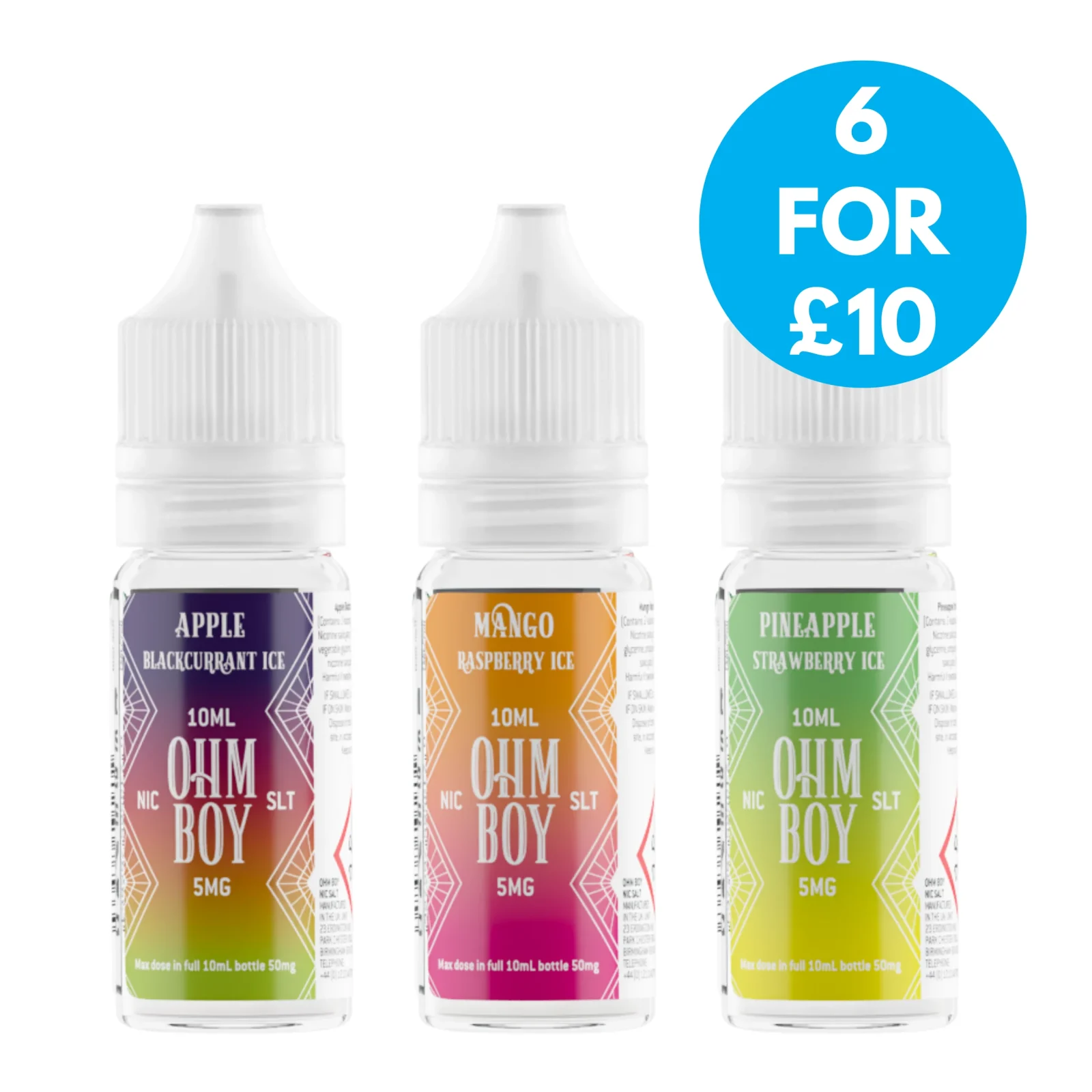 Ohm Boy 10mg SLT 10ml Nic Salt (50VG/50PG)