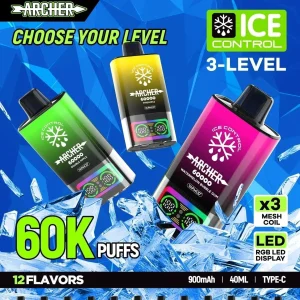 Archer 60K Ice Control Disposable Vape (5%, 60000 Puffs) - Watermelon Bubble Gum