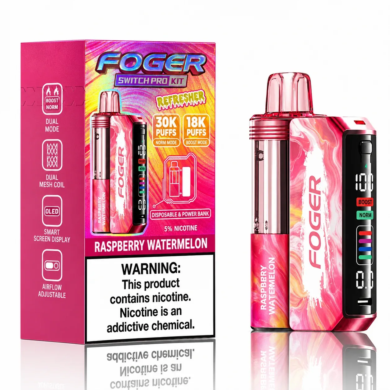 Raspberry Watermelon - Foger Switch Pro 30K Disposable Kit