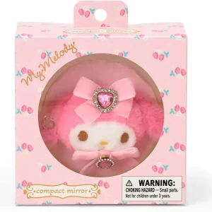 Sanrio Character Double Mirror Compact with Mascot for Kids
