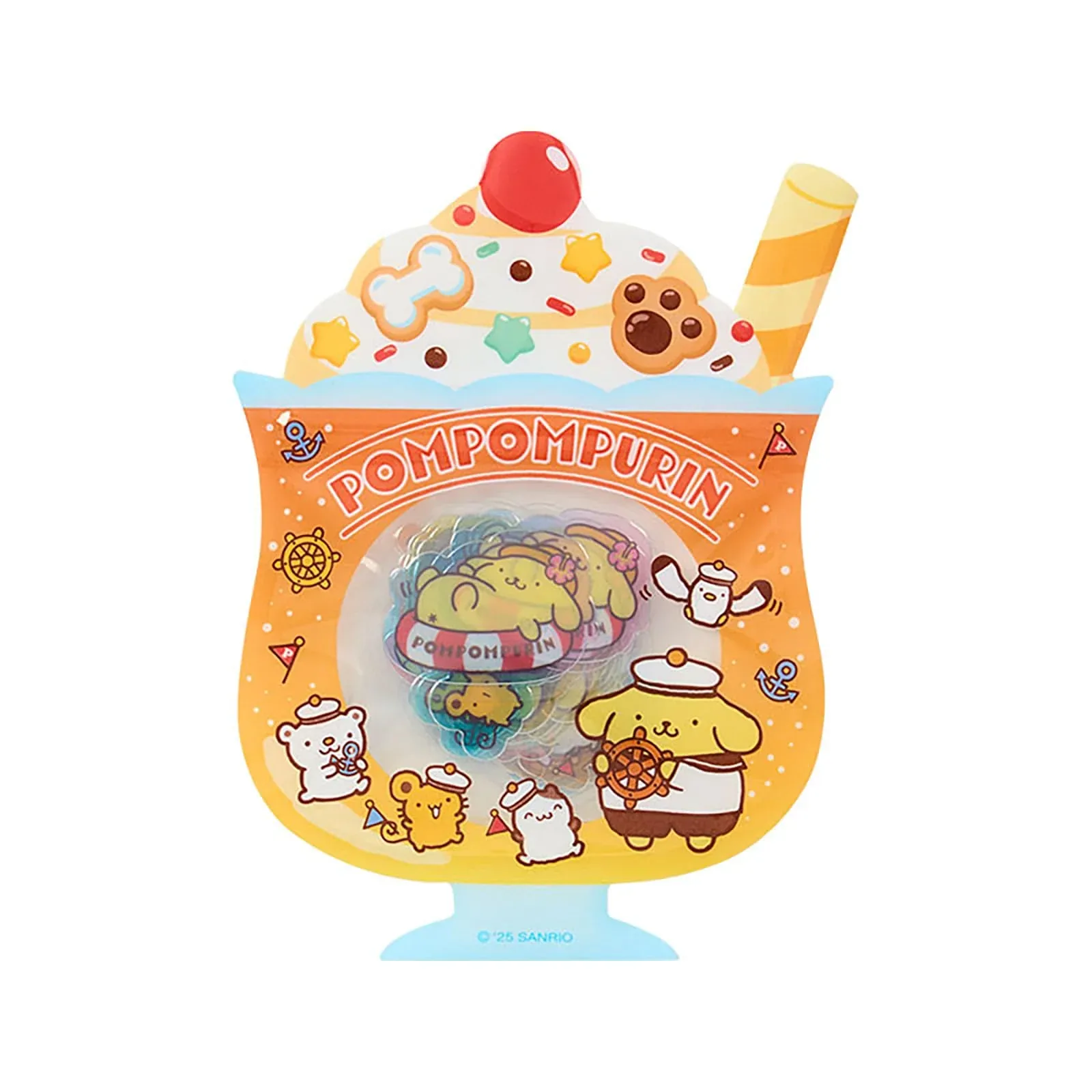 Sanrio Pompompurin Summer Stickers PVC/CPP Case for Ages 3+
