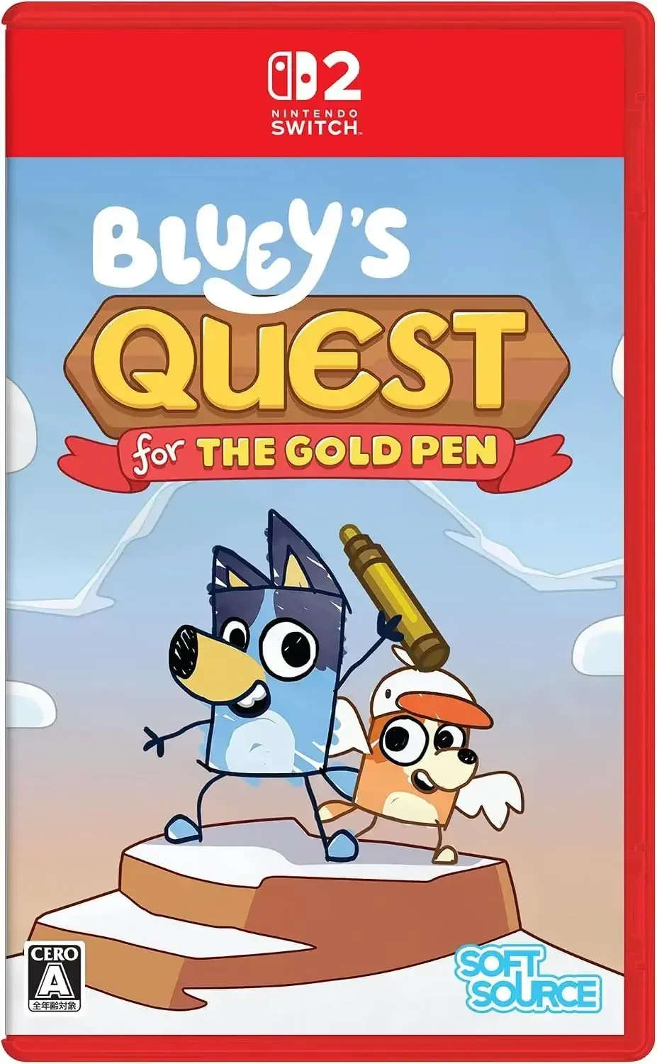 Soft Source Blueys Adventure for the Gold Pen Nintendo Switch Game