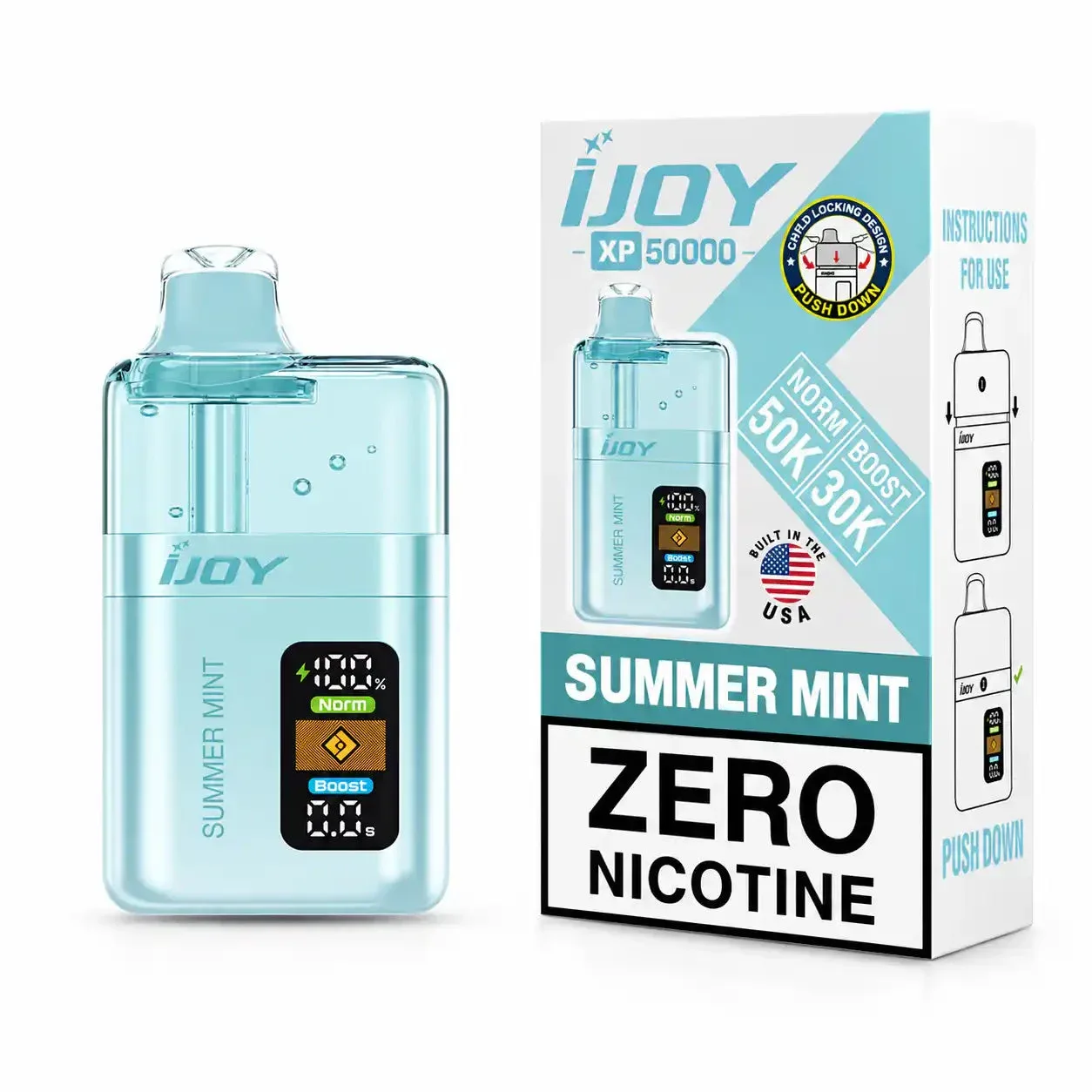 Summer Mint - iJoy XP50000 Zero Nicotine Disposable Vape