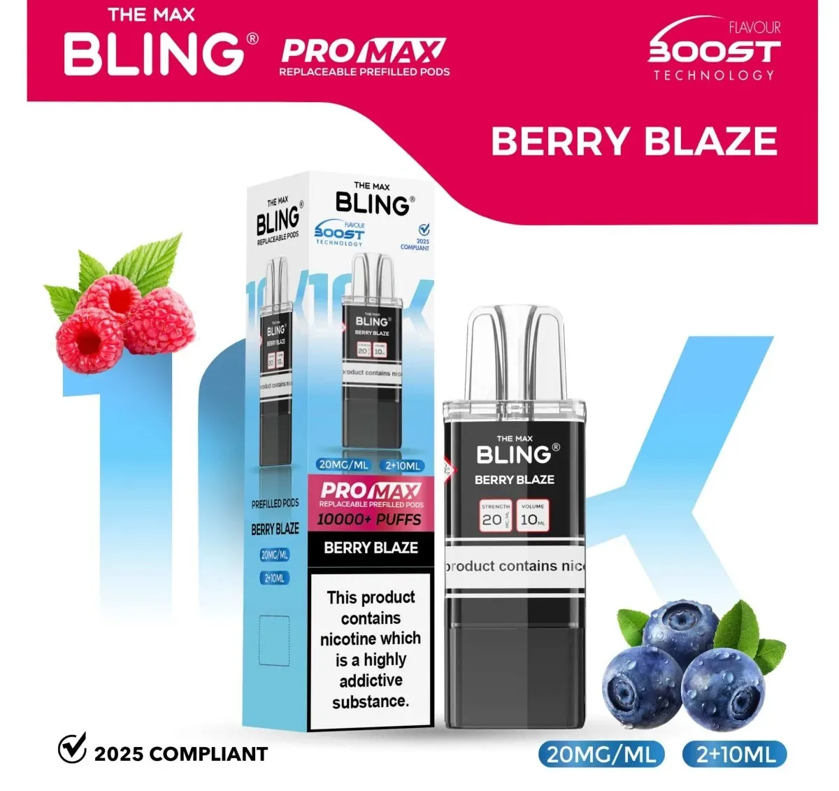 The Bling 10k Pro Max Replacement PODS – (BOX OF 5)