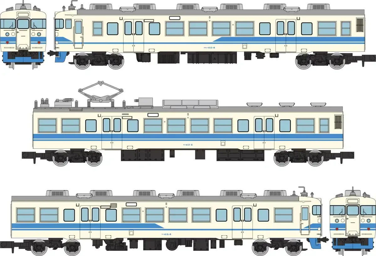Tomytec Tetsudou Collection Jr413 Hokuriku Main Line 3-Car Set A Official Japan