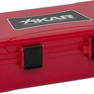 Xikar 10-Cigar Travel Humidor – Red