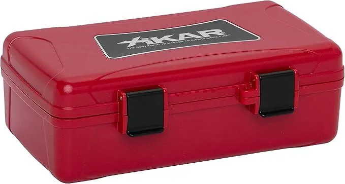 Xikar 10-Cigar Travel Humidor – Red