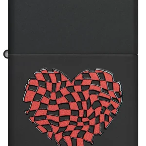 Zippo Lighter - Checkered Heart