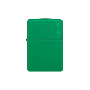 Zippo Lighter - Green Matte Zippo Logo
