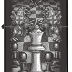 Zippo Lighter - Queen Commands Chess
