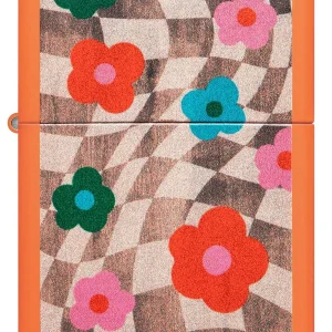 Zippo Lighter - Wavy Flowers